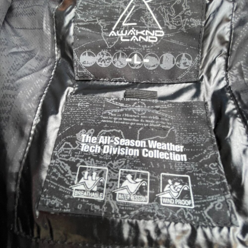 NWOT Men's Large Awaknd Land 8 Ball All-Season Puffer Jacket - Picture 3 of 15